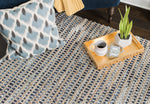 Bell Bottom Blues Cotton Rug Weave Pattern
