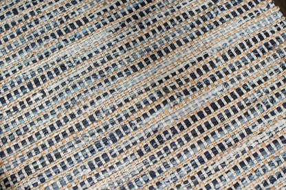 Bell Bottom Blues Cotton Rug Weave Pattern