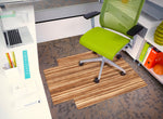 Strand-Woven Bamboo Roll-Up Chair mat, 36" x 48", with lip