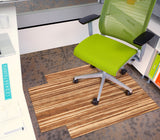 Strand-Woven Bamboo Roll-Up Chairmat, 36" x 48", with lip