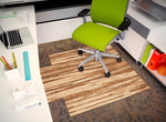 Strand-Woven Bamboo Roll-Up Chair mat, 44" x 52", with lip