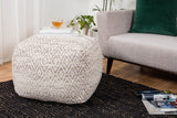 Cherokee Slate Pouf handcrafted by skilled weavers