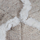 New Potato Caboose Brown & Ivory Pouf - Upholstery Material: 80% Jute, 10% Cotton, 10% Polyester