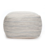 Joya Gray & Ivory Pouf -  filled in the U.S.A with premium, expanded polypropylene beads
