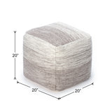Halifax Sqaure Pouf - Filled with a premium, recyclable, highly resilient expanded polypropylene bead t