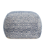 Cherokee Marine Pouf - Construction: Hand-Crafted