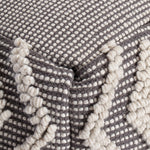 Chippewa Gray and Ivory Pouf with expanded polypropylene bead