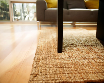Andes Natural Jute Rug Under Chair Detail