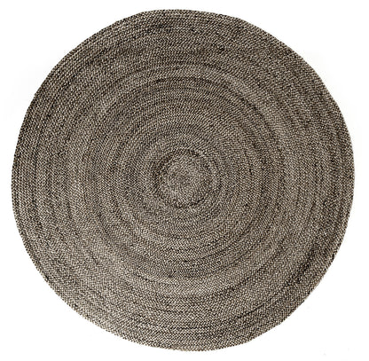 8' x 8' Round Kerala Dark Gray Jute Rug