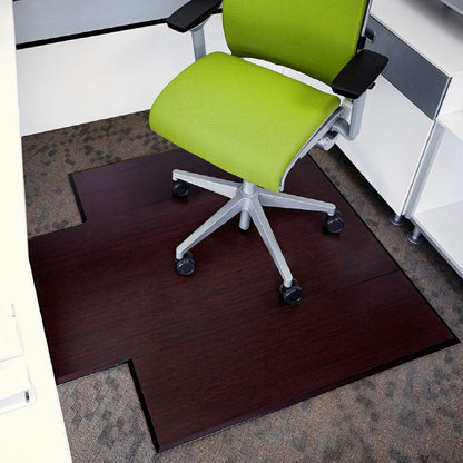 Dark Cherry Bamboo Tri-Fold Chair Mat 