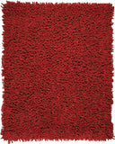 8' x 10' Garnet Red Silky Shag Rug