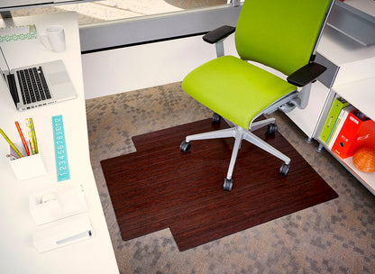 36" x 48" Dark Cherry Bamboo Chair Mat