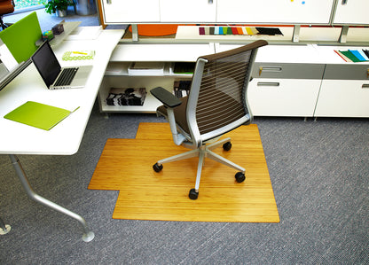 44" x 52" Natural Deluxe Bamboo Chair Mat