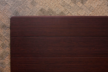Dark Cherry Deluxe Bamboo Chair Mat Close Up Detail 
