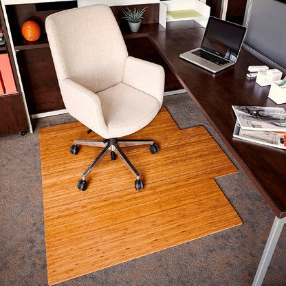 55" x 57" Natural Bamboo Chair Mat