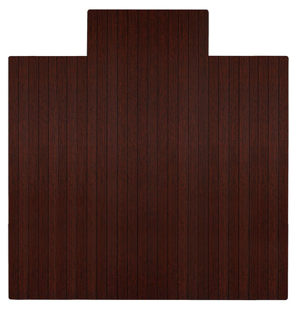55" x 57" Dark Cherry Bamboo Chair Mat