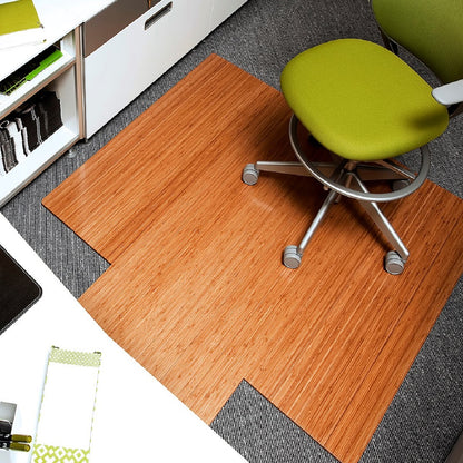 55" x 57" Natural Deluxe Bamboo Chair Mat