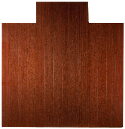 55" x 57" Dark Cherry Deluxe Bamboo Chair Mat