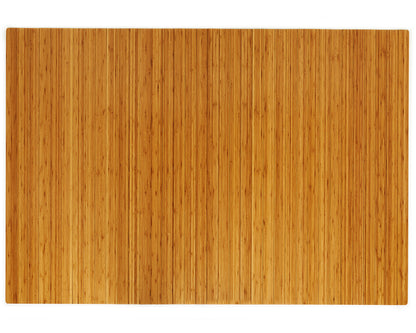 60" x 48" Natural Bamboo Chair Mat, No Lip
